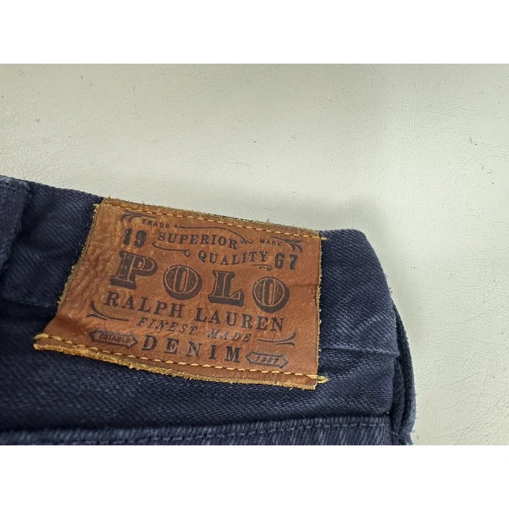 Polo Ralph Lauren Varick Slim Straight Jeans Men's 40x32 Blue Button Fly (42x33)